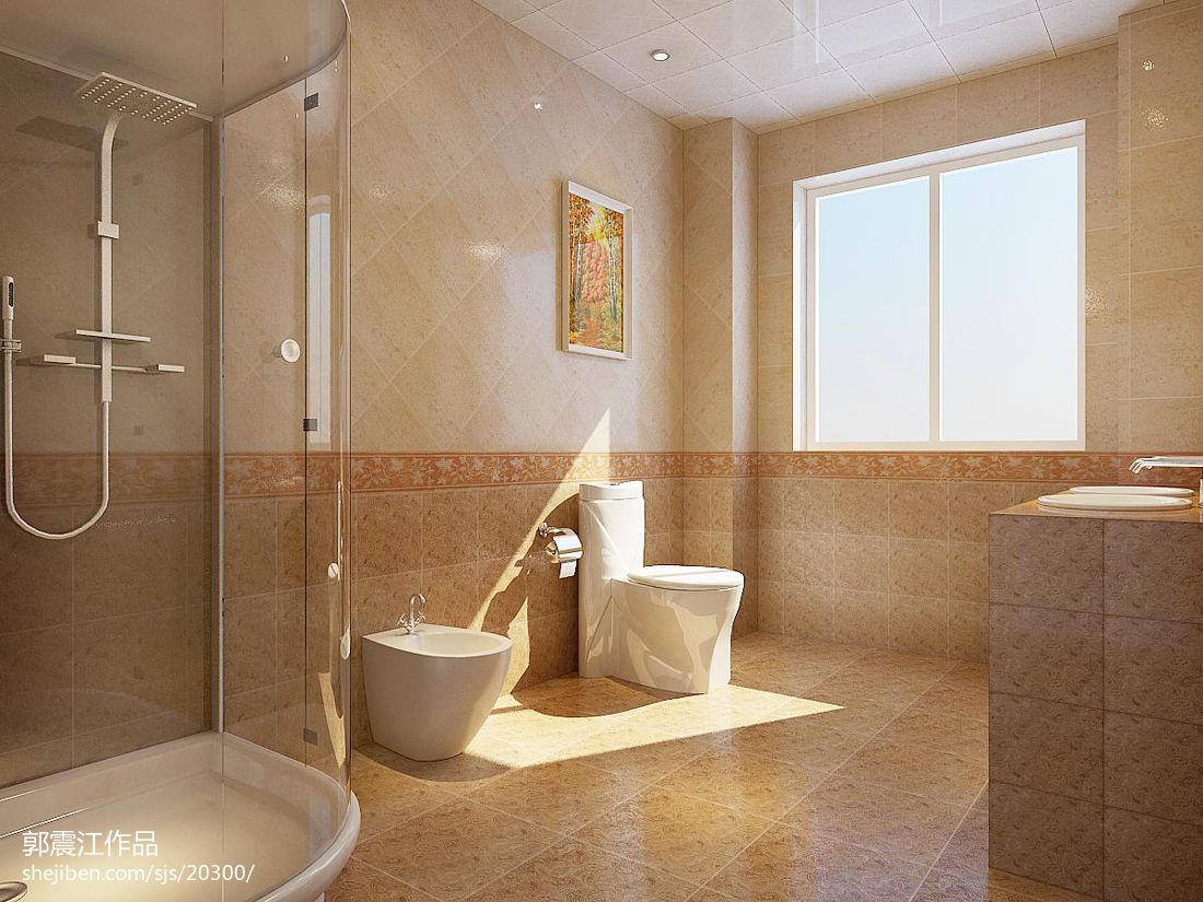 现代卫生间淋浴间效果图-家居美图_装一网装修效果图