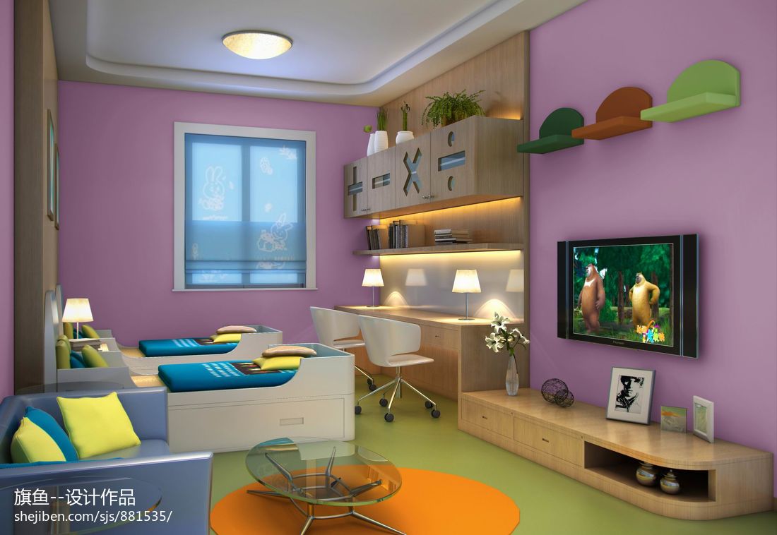 幼儿园睡眠室布置 – 设计本装修效果图