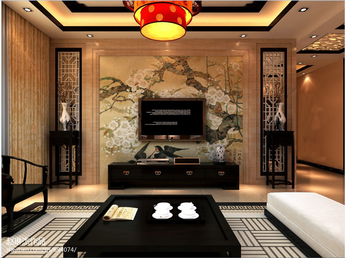 中式风格 设计师赵琳杰_中式三居家装室内设计