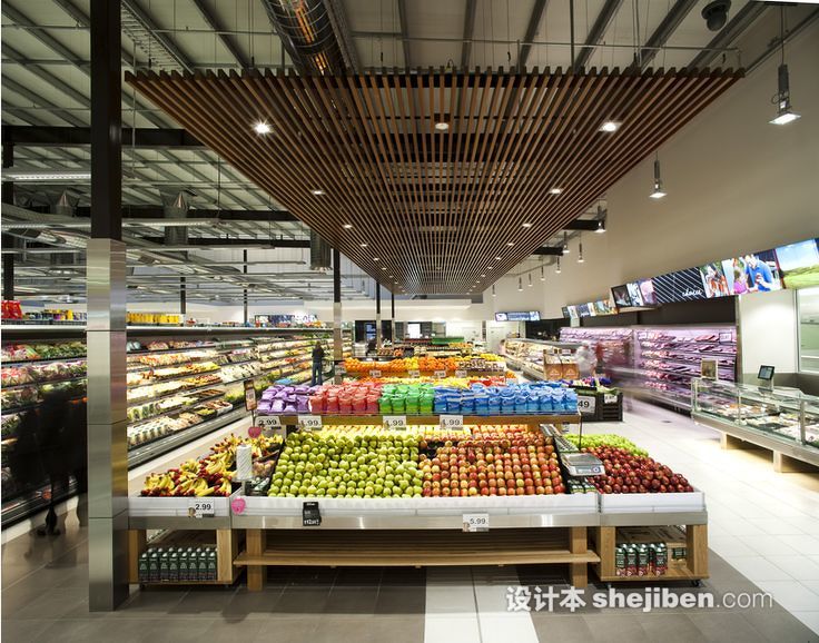 大型超市水果摊设计效果图 – 设计本装修效果