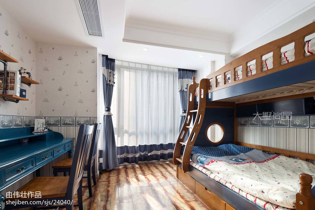 170㎡地中海风格儿童房装修图片