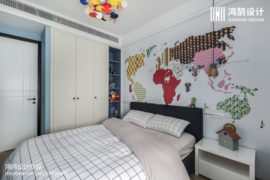 140平现代简约儿童房设计图片