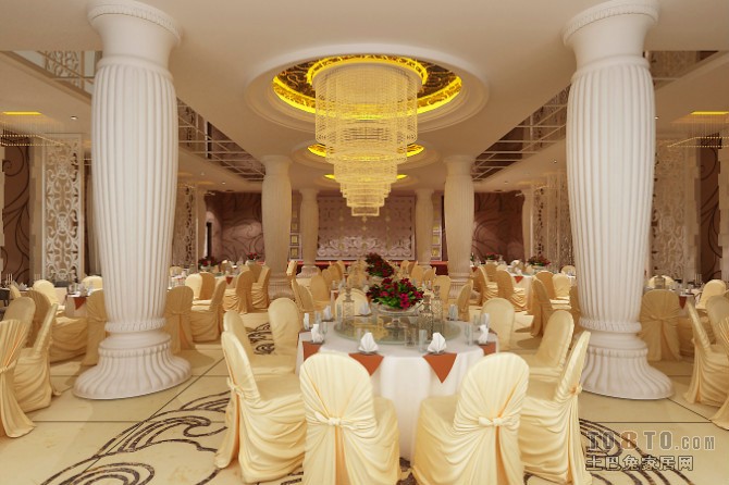 混搭五星级酒店婚宴厅效果图欣赏 – 设计本装