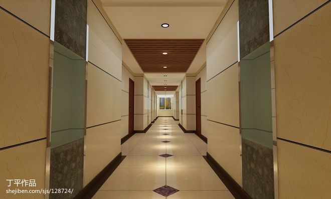 冠亚星城物业公司走廊-装修设计效果图-丁平设