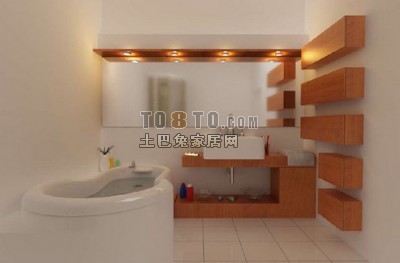 浴室整体3d模型下载