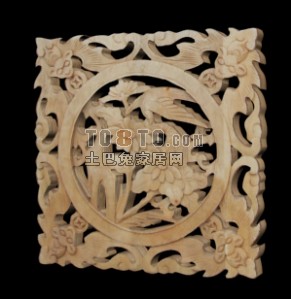 中式木雕花片11套3d模型下载