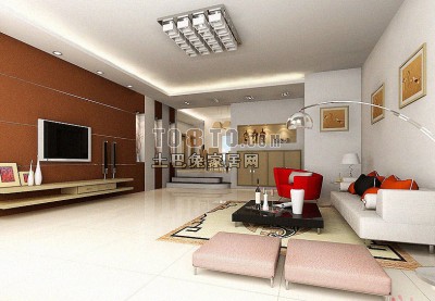 客厅-室内空间3d模型下载