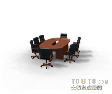 会议桌3d模型下载