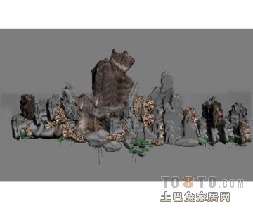 山石景观3d模型下载