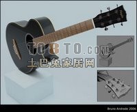 乐器-吉他6套3d模型下载