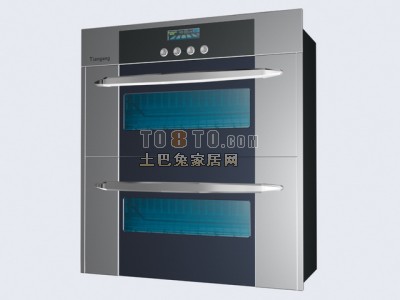 灰色现代风格厨房电器3d模型下载