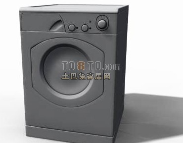 洗衣机-滚筒洗衣机3d模型下载