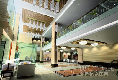 现代风格酒店3d模型下载
