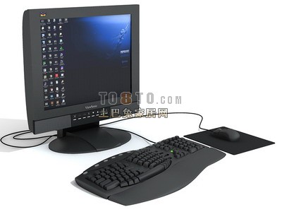 电脑液晶显示屏幕3d模型下载