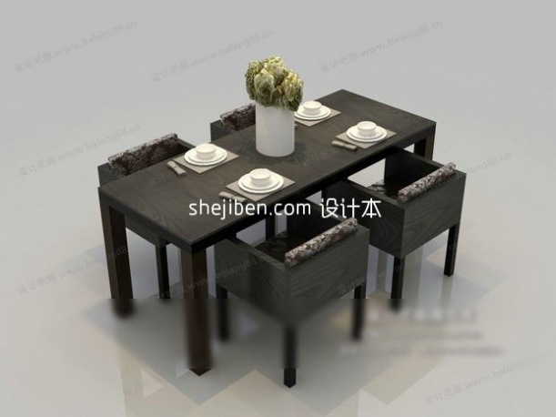 桌椅3d模型下载