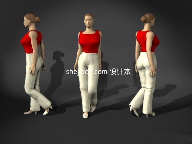 人物时尚女性3d模型下载