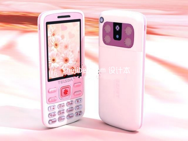 粉色可爱手机3d模型下载
