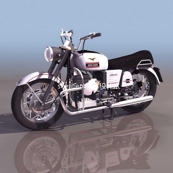 意大利老式摩托车3d模型下载