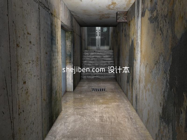 地下室入口3d模型下载
