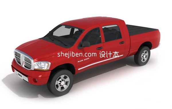 红色小轿车整体3d模型下载