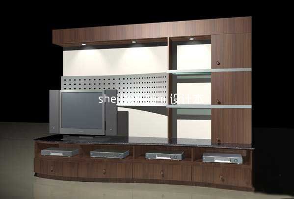 电视机柜3d模型下载