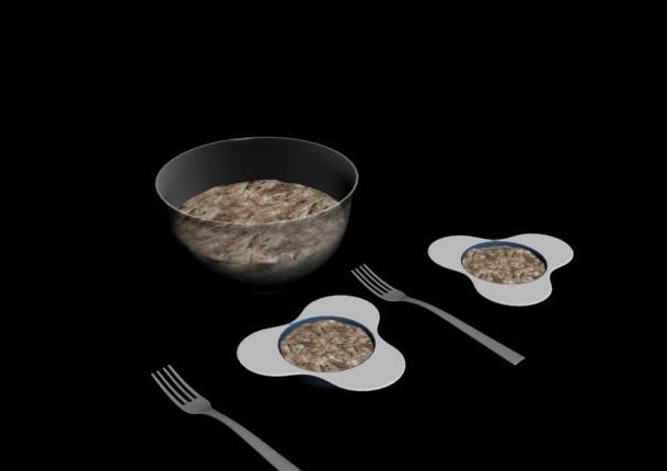 三维早餐食物3d模型下载