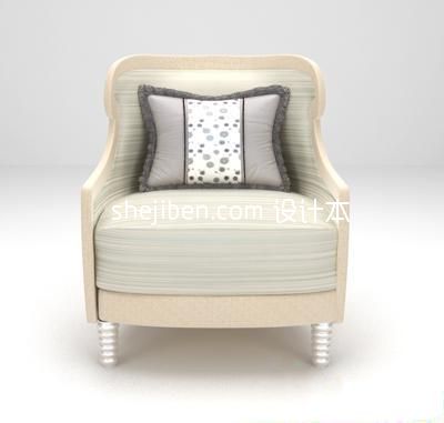 单人沙发椅3d模型下载
