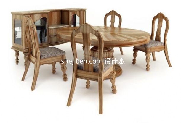 木质咖啡桌3d模型下载