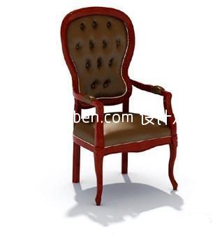 欧式家具座椅扶手3d模型下载
