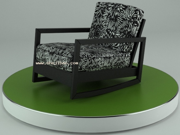 现代扶手椅子3d模型下载
