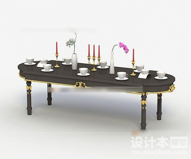 茶餐桌3d模型下载