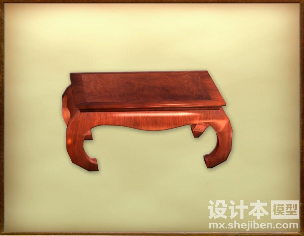 中式桌3d模型下载