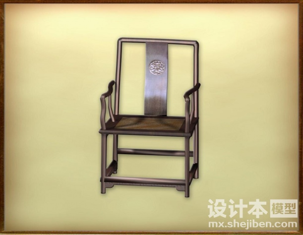 中式椅3d模型下载