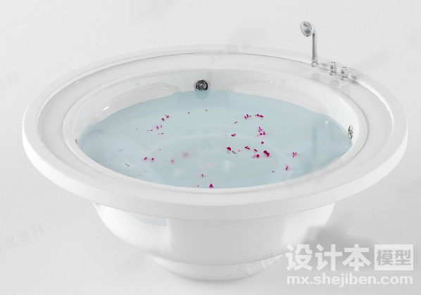 圆形浴缸3d模型下载