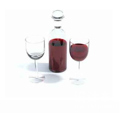 葡萄酒杯3d模型下载