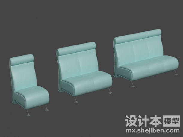 餐厅卡座沙发3d模型下载