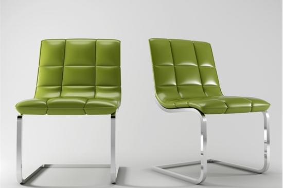 绿色现代单椅3d模型下载