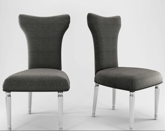 简约欧式椅子3d模型下载