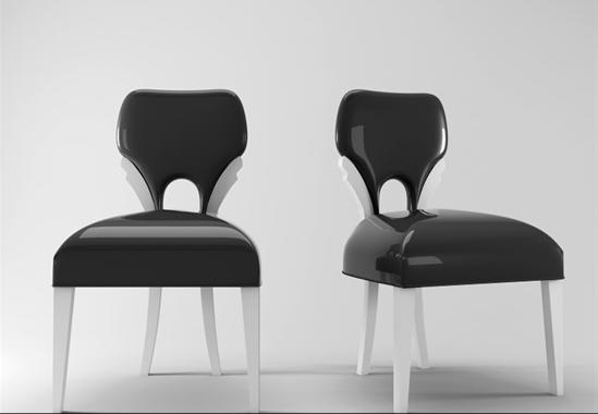 黑色的椅子3d模型下载