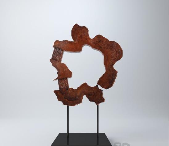 中式木质雕塑3d模型下载