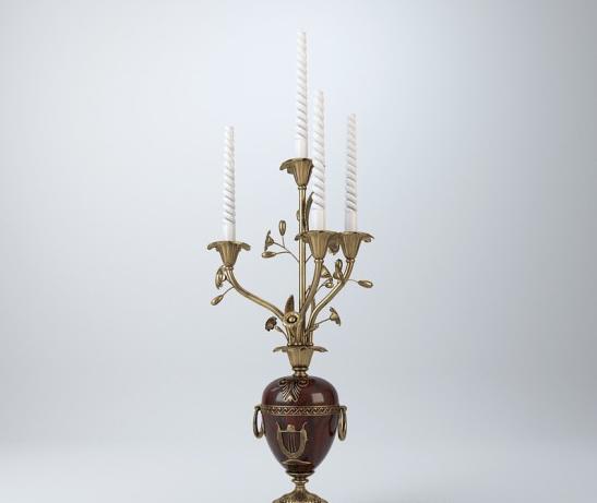 法式花瓶烛台3d模型下载