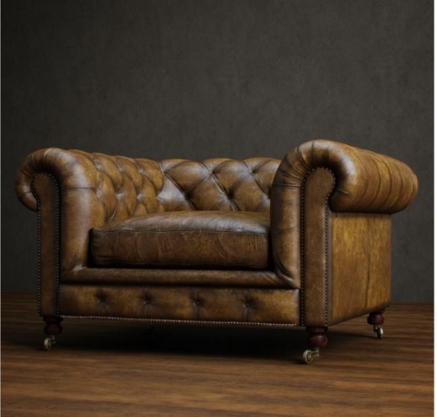 欧式风格单人沙发3d模型下载