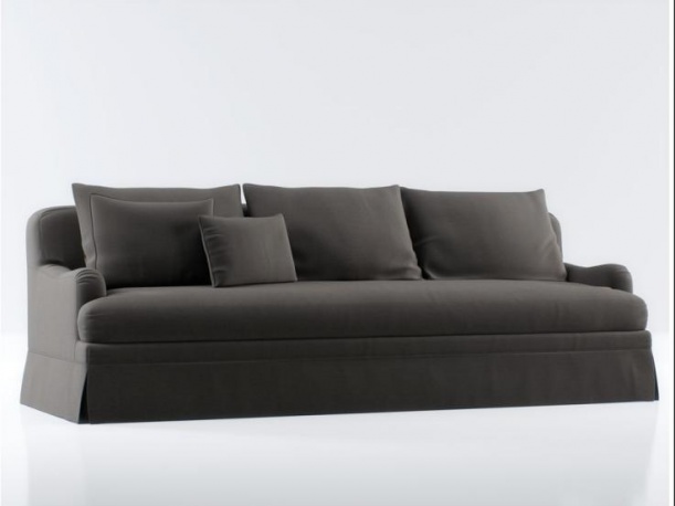 黑色max沙发3d模型下载