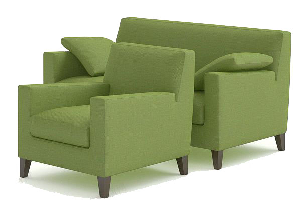 现代绿色清新沙发3d模型下载