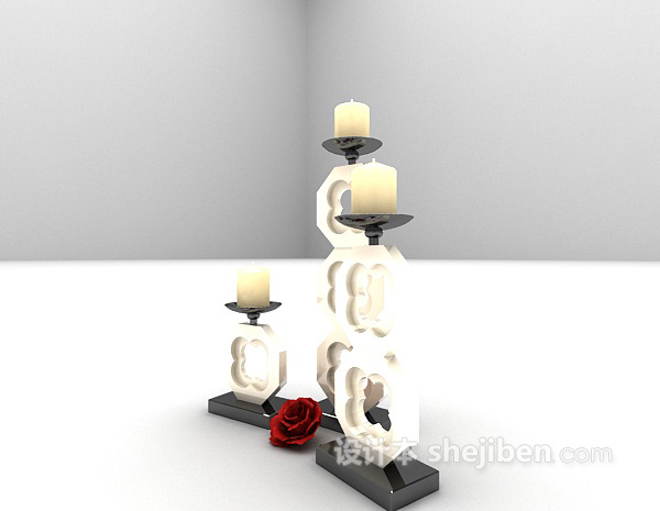 设计本烛台装饰品3d模型下载