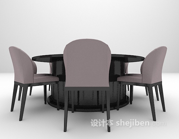 设计本现代圆桌3d模型下载