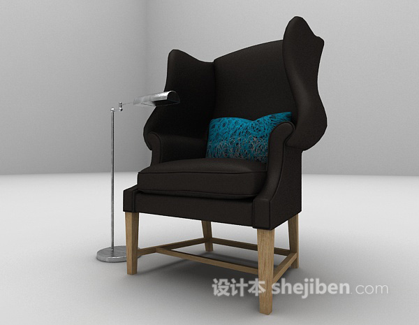 免费灰色沙发3d模型下载