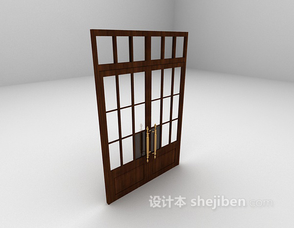 现代风格木质门欣赏3d模型下载