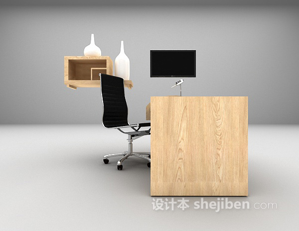 木质书桌推荐3d模型下载