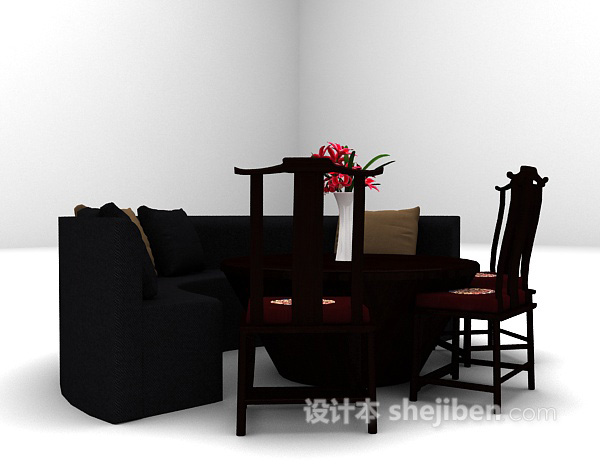 免费布艺沙发max3d模型下载